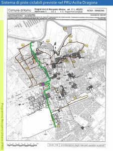 ciclabile PRU con in evidenza snodo sovrappasso   